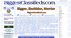 Desktop Screenshot of biggestclassifieds.com